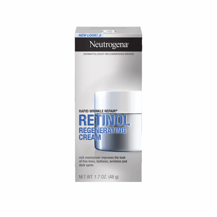 Neutrogena Rapid Wrinkle Repair retinol cream anti-aging moisturizer hyaluronic acid wrinkle reduction