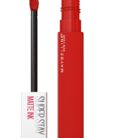 Maybelline Super Stay Matte Ink 380 Innovator long lasting matte lipstick cardinal red precise applicator