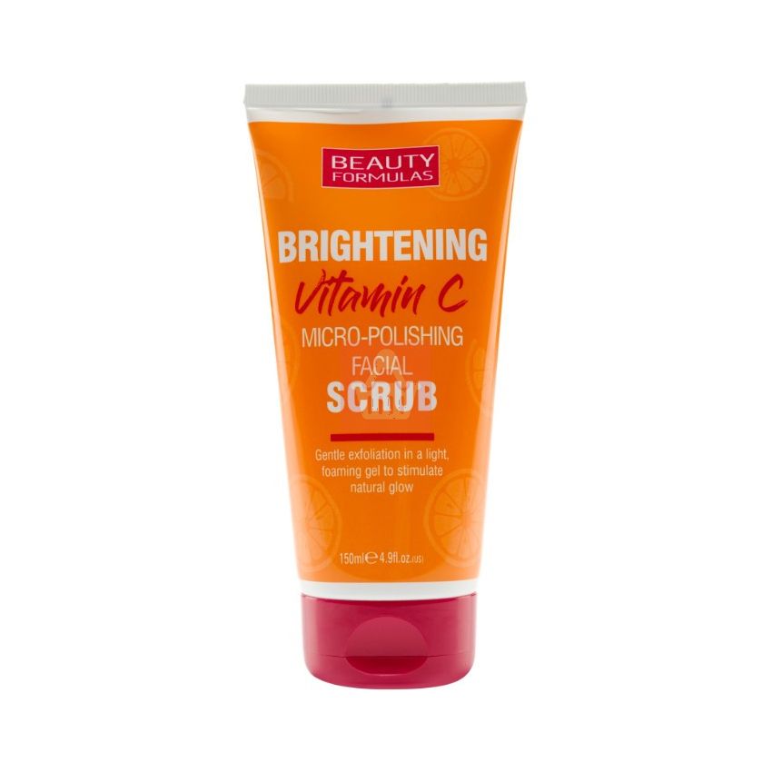 Beauty Formulas Brightening Vitamin C Micro-Polishing Facial Scrub 150ml exfoliator brightening skincare Vitamin C
