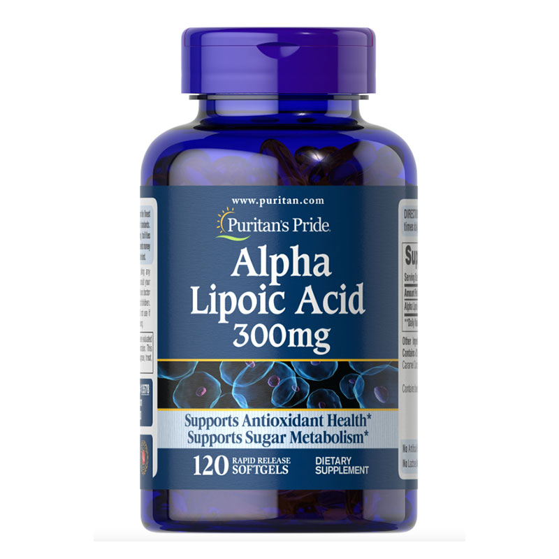 puritan's pride alpha lipoic acid 300 mg antioxidant supplement energy metabolism support cellular health