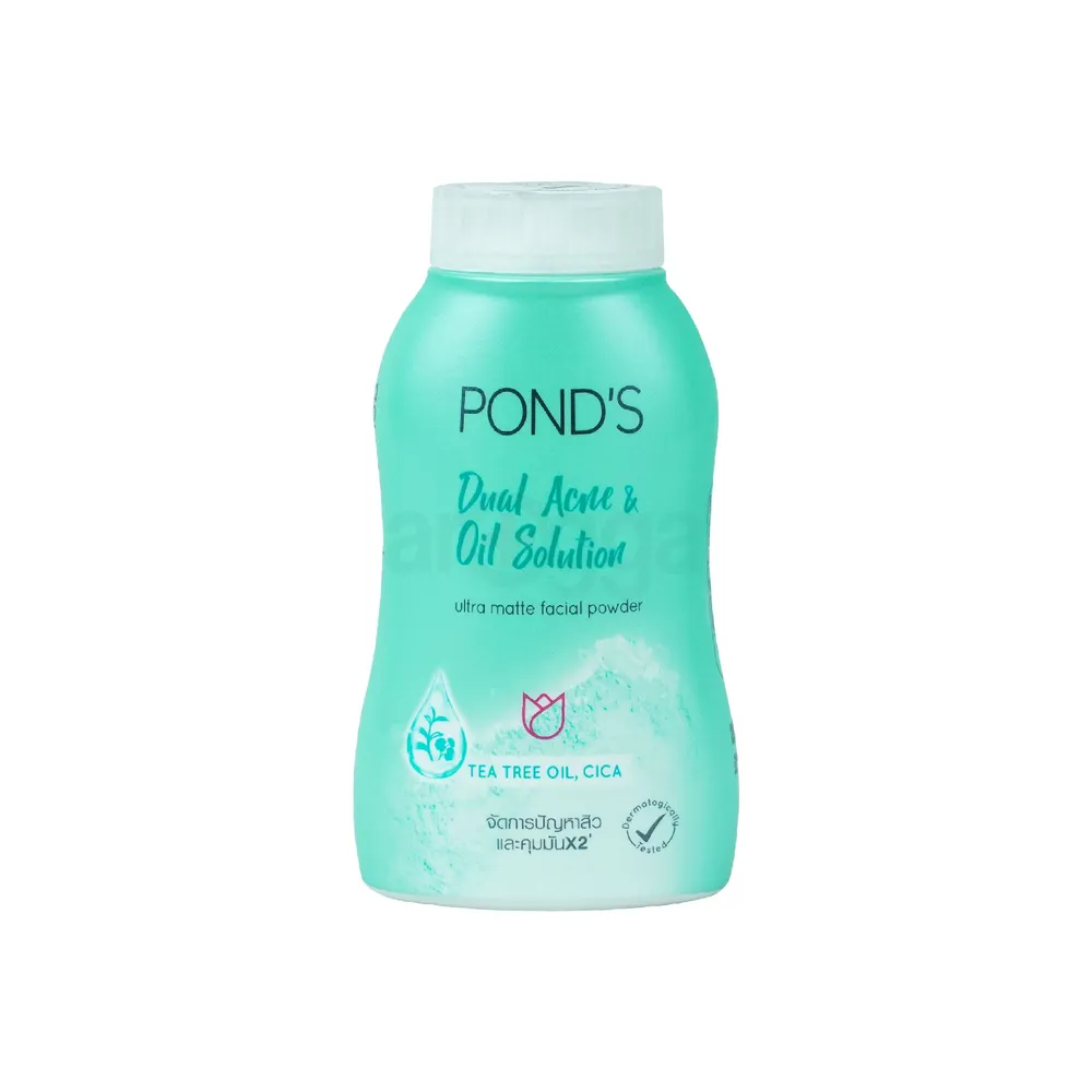 POND'S Dual Acne Oil Solution Ultra Matte Facial Powder Tea Tree Oil Cica Niacinamide PUSHMYCART +9