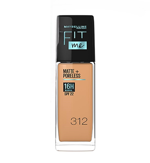 Maybelline Fit Me Matte Poreless Foundation 312 Golden oil control medium coverage matte finish