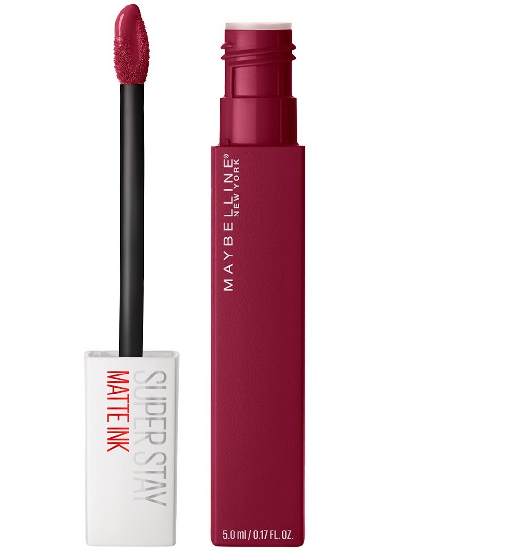 Maybelline Super Stay Matte Ink 115 Founder long lasting matte lipstick cranberry red precise applicator