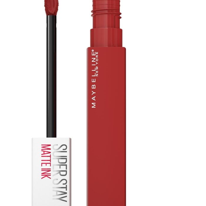 Maybelline Super Stay Matte Ink 335 Hustler long lasting matte lipstick warm red precise applicator