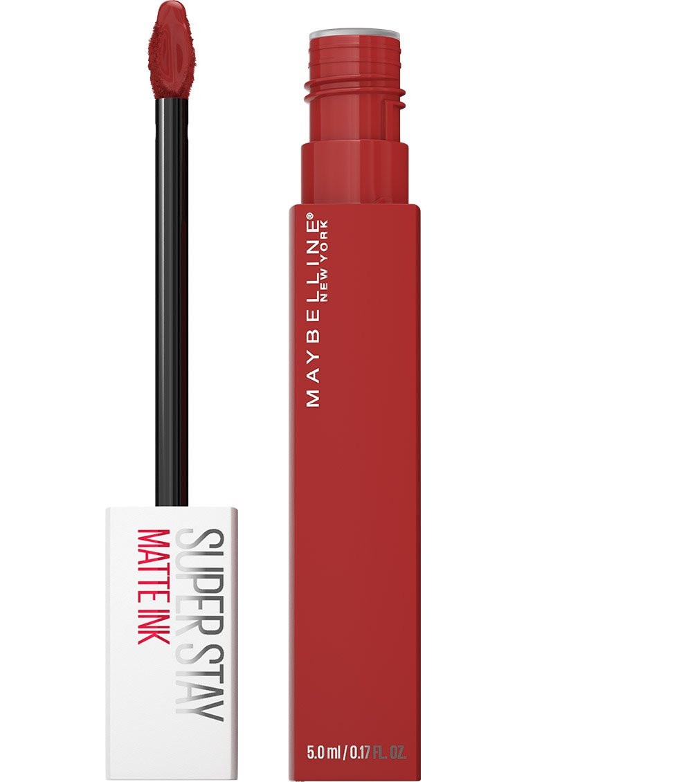 Maybelline Super Stay Matte Ink 335 Hustler long lasting matte lipstick warm red precise applicator