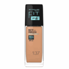 Maybelline Fit Me Matte Poreless Foundation 137 Golden Tan oil control medium coverage SPF 22