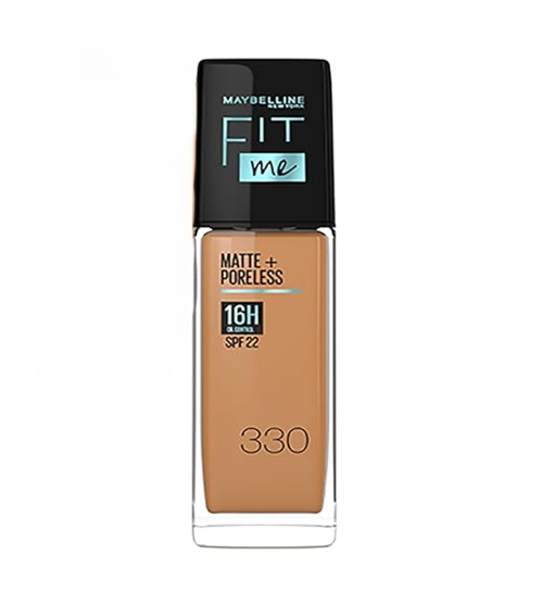 Maybelline Fit Me Matte Poreless Foundation 330 Toffee oil control medium coverage SPF 22