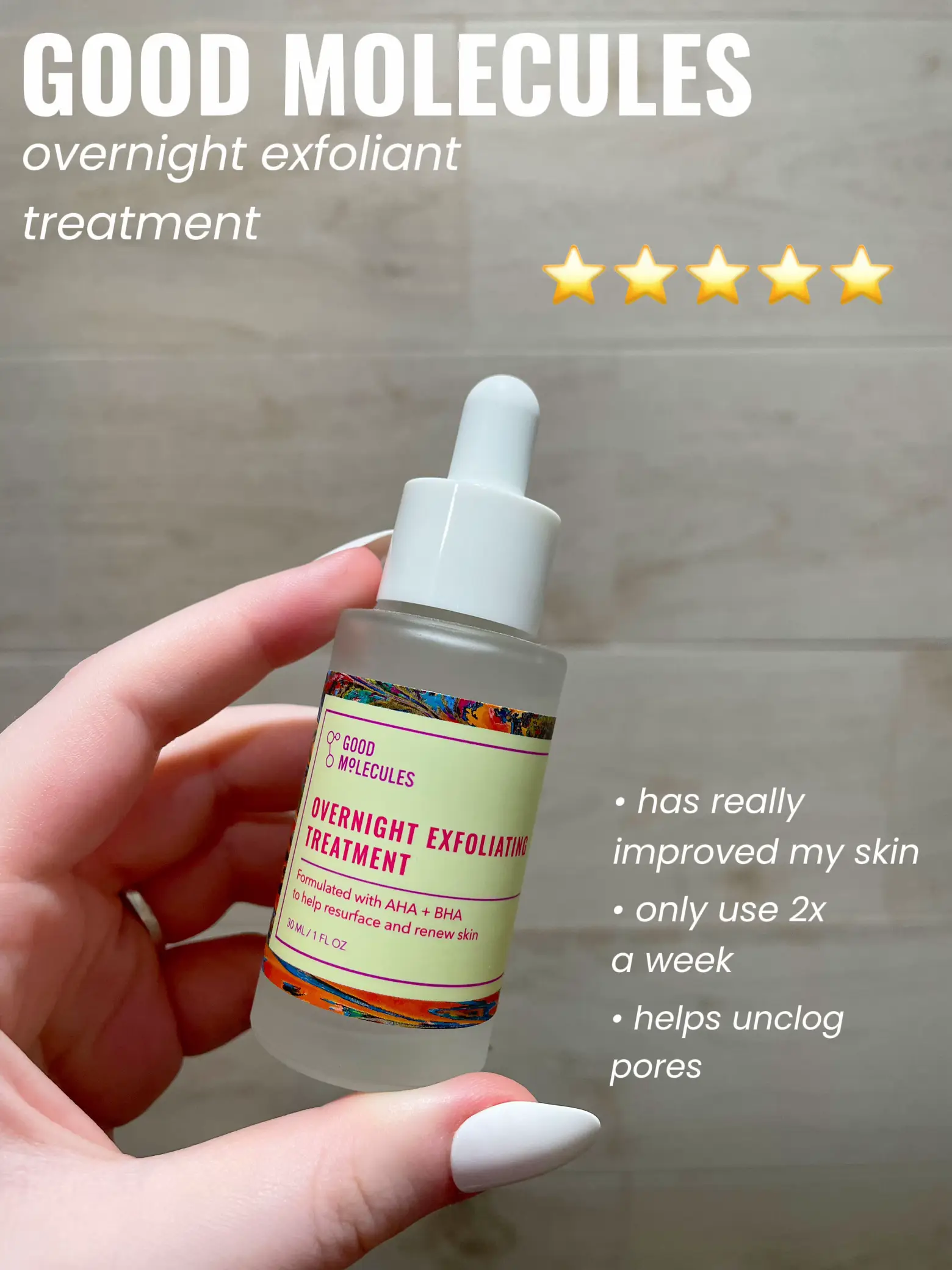 Good Molecules Overnight Exfoliating Treatment 30ml